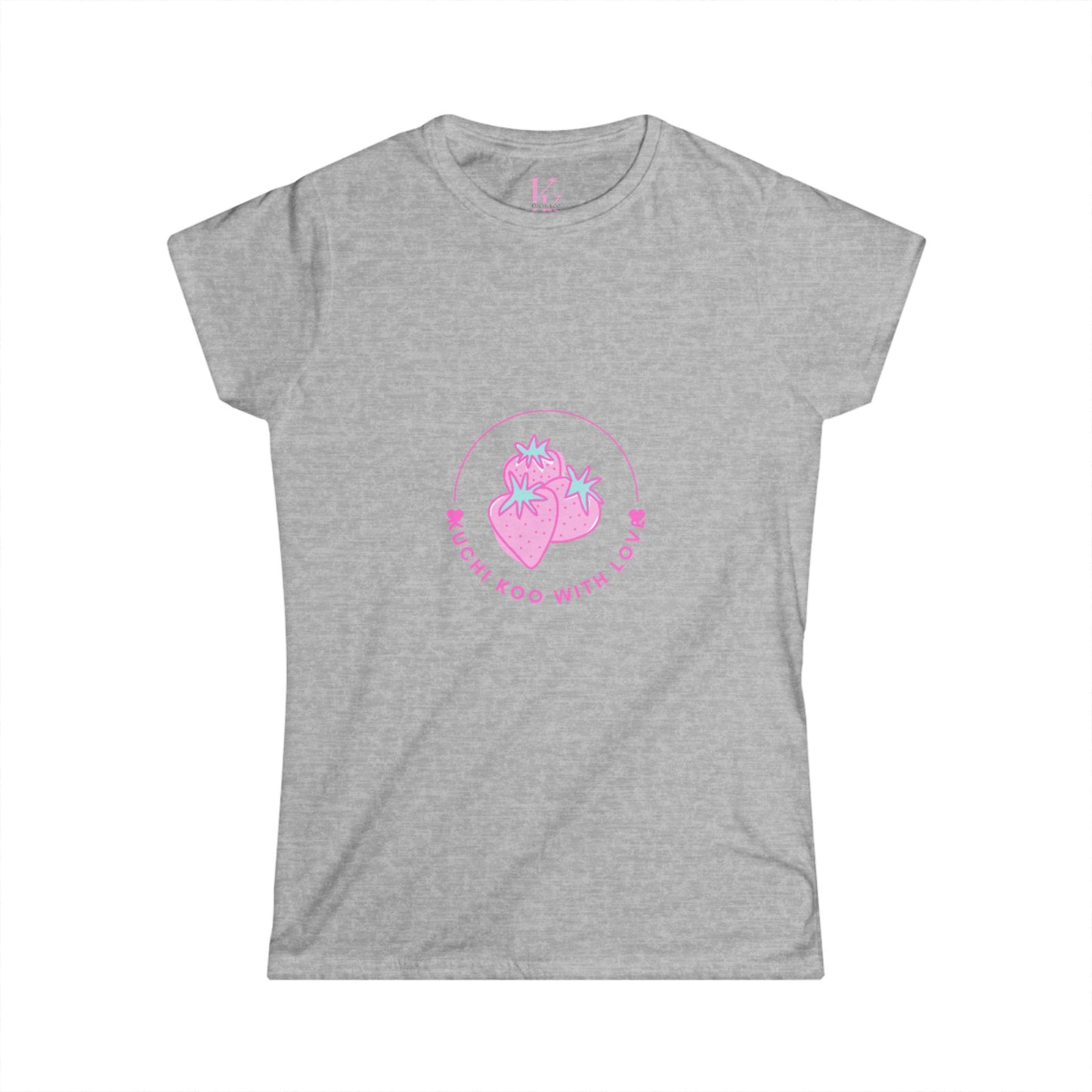 Cute Strawberry Women's Softstyle Tee - "Much Koo With Love"