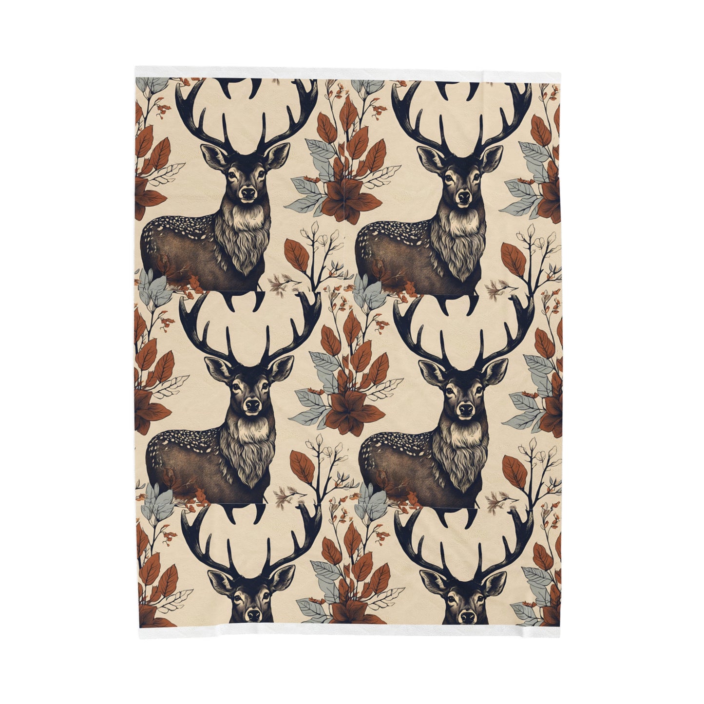 Cozy Woodland Deer Velveteen Plush Blanket
