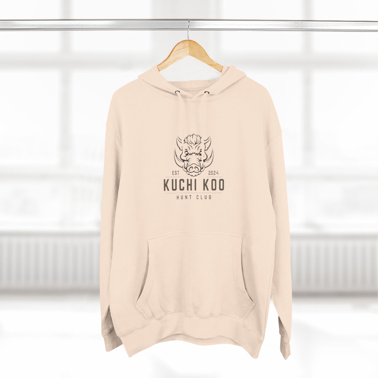 Kuchi Koo Hunt Club Fleece Hoodie - Stylish & Cozy Black Sweatshirt
