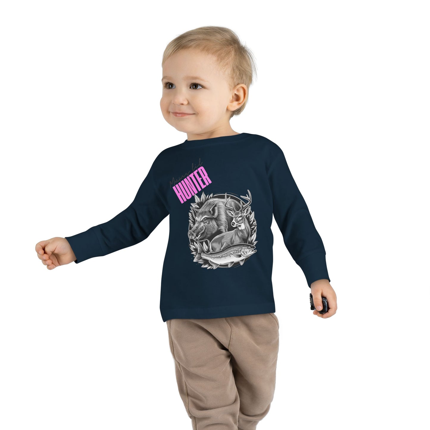 Toddler Long Sleeve Tee - Mini Hunter Graphic T-Shirt