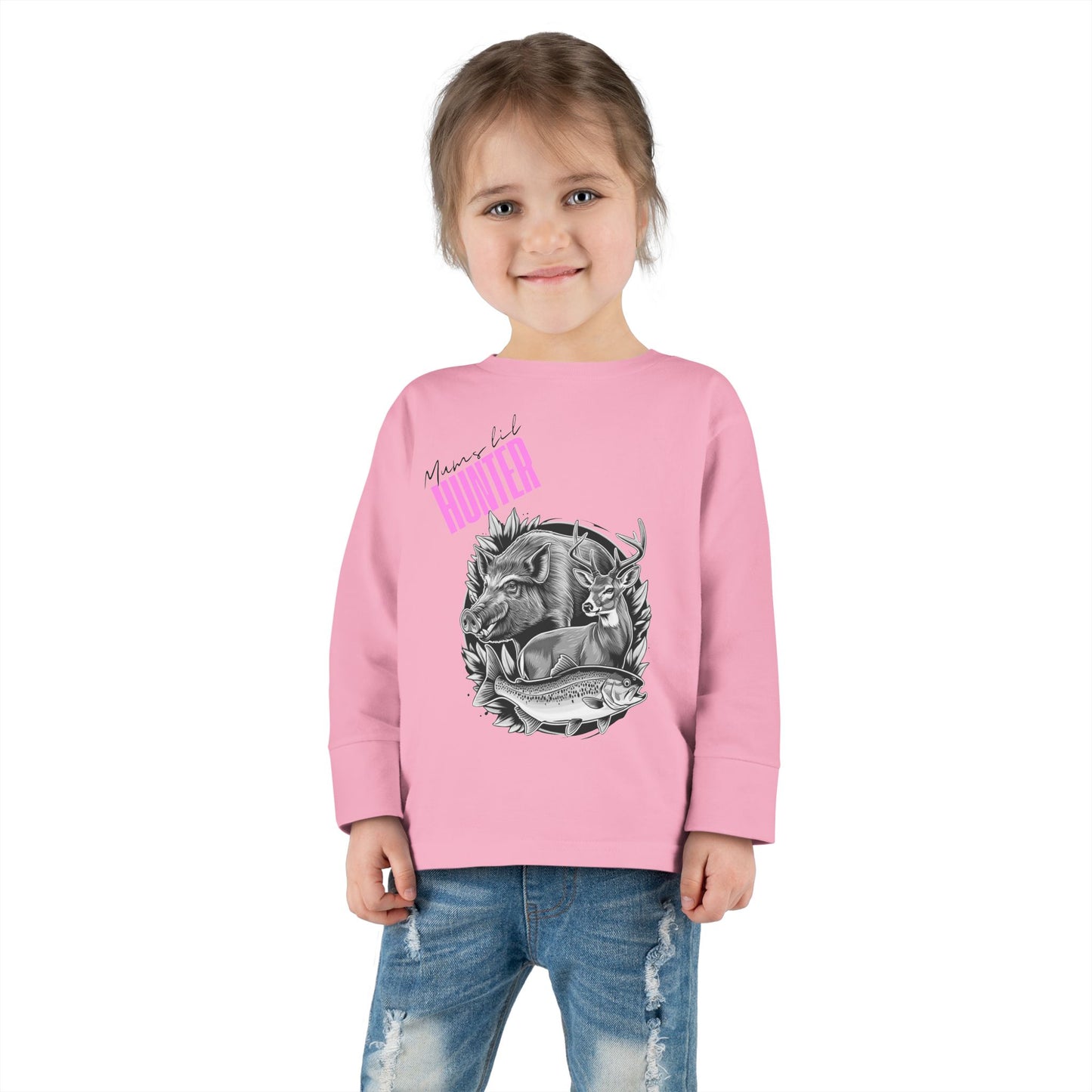 Toddler Long Sleeve Tee - Mini Hunter Graphic T-Shirt
