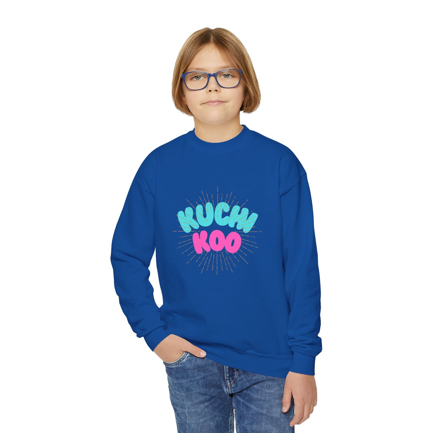 Youth Crewneck Sweatshirt - "Kucha Koo" Fun Graphic for Kids