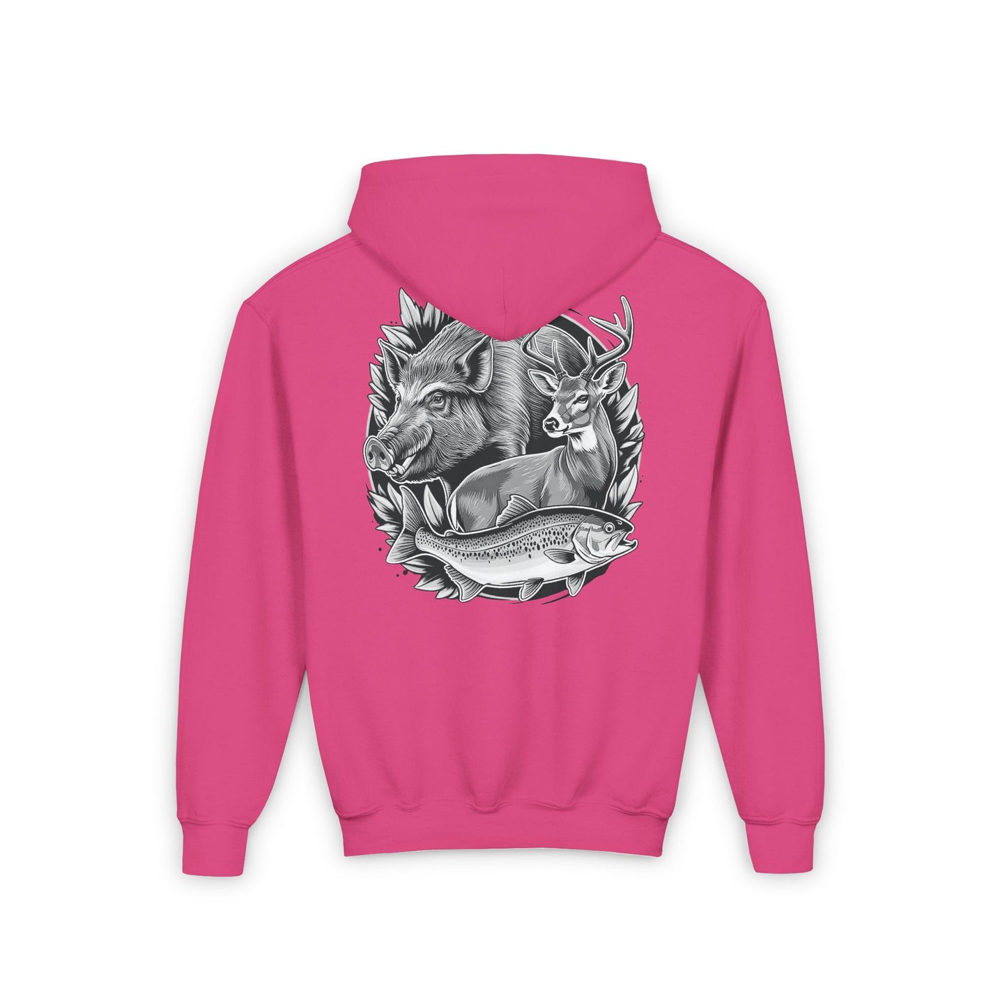 Outdoor Adventure Youth Hoodie - Nature Wildlife Design