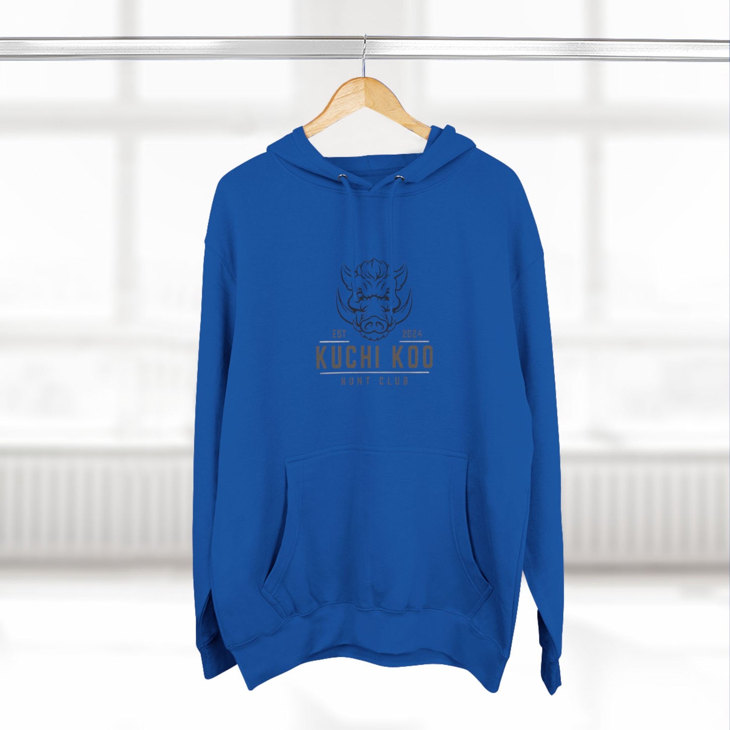 Kuchi Koo Hunt Club Fleece Hoodie - Stylish & Cozy Black Sweatshirt