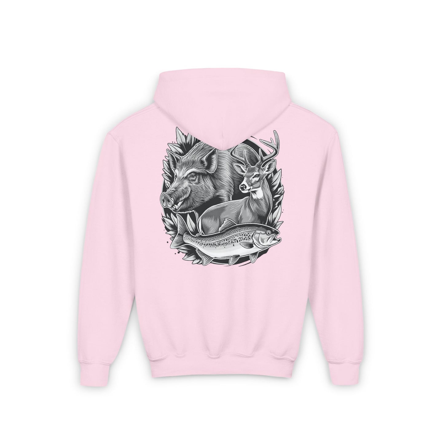 Outdoor Adventure Youth Hoodie - Nature Wildlife Design