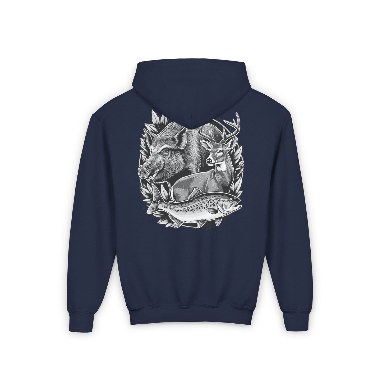 Outdoor Adventure Youth Hoodie - Nature Wildlife Design