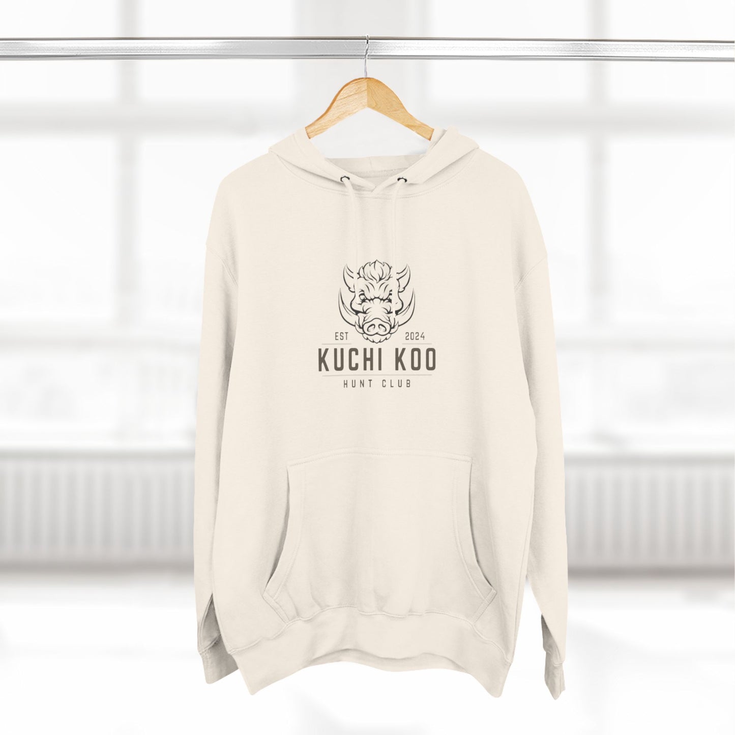 Kuchi Koo Hunt Club Fleece Hoodie - Stylish & Cozy Black Sweatshirt