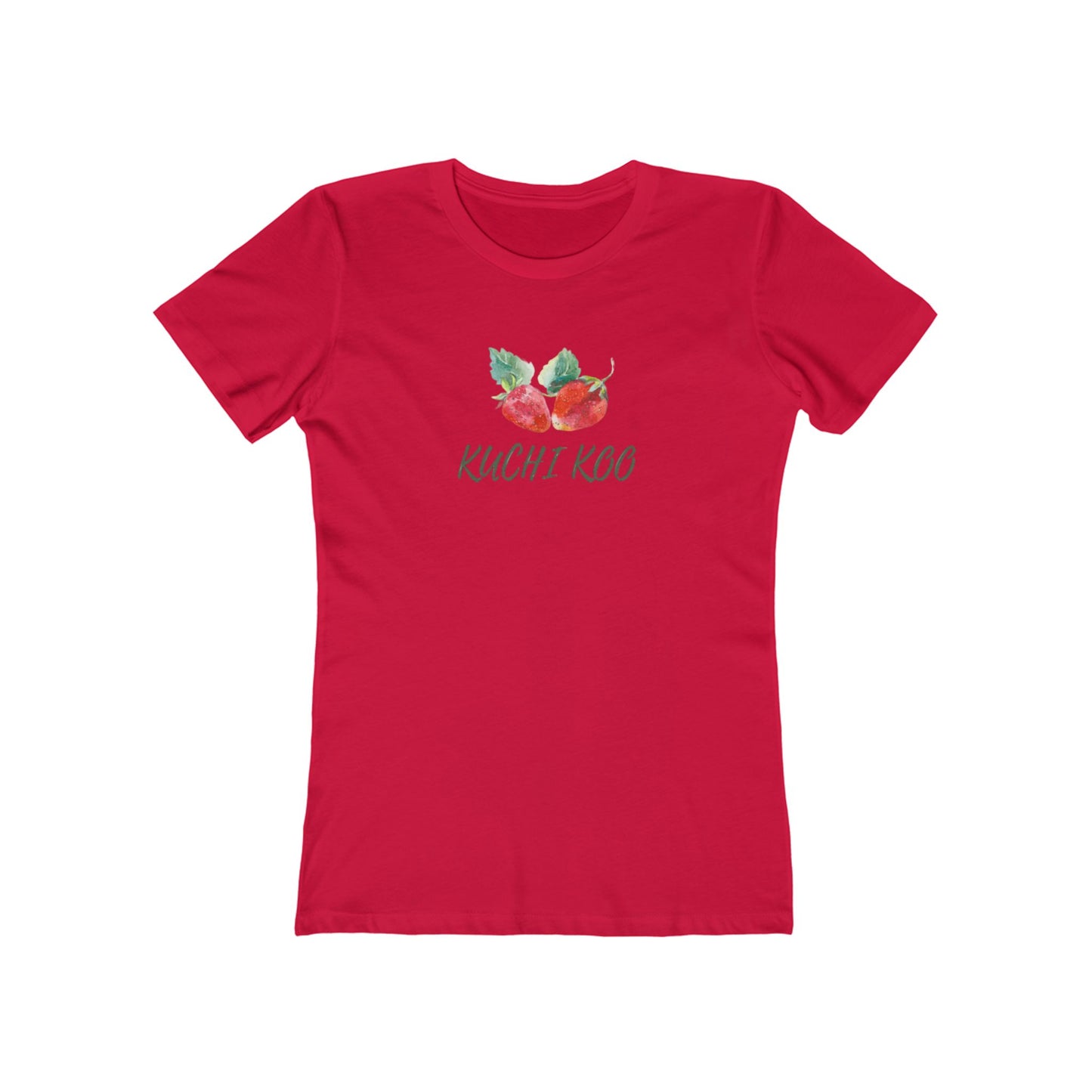Kuchi Kog Strawberry Boyfriend Tee for Women - Stylish & Comfy Shirt