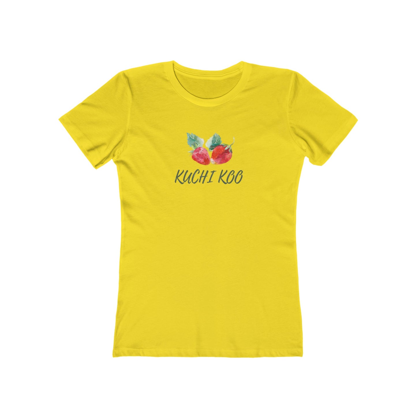 Kuchi Kog Strawberry Boyfriend Tee for Women - Stylish & Comfy Shirt