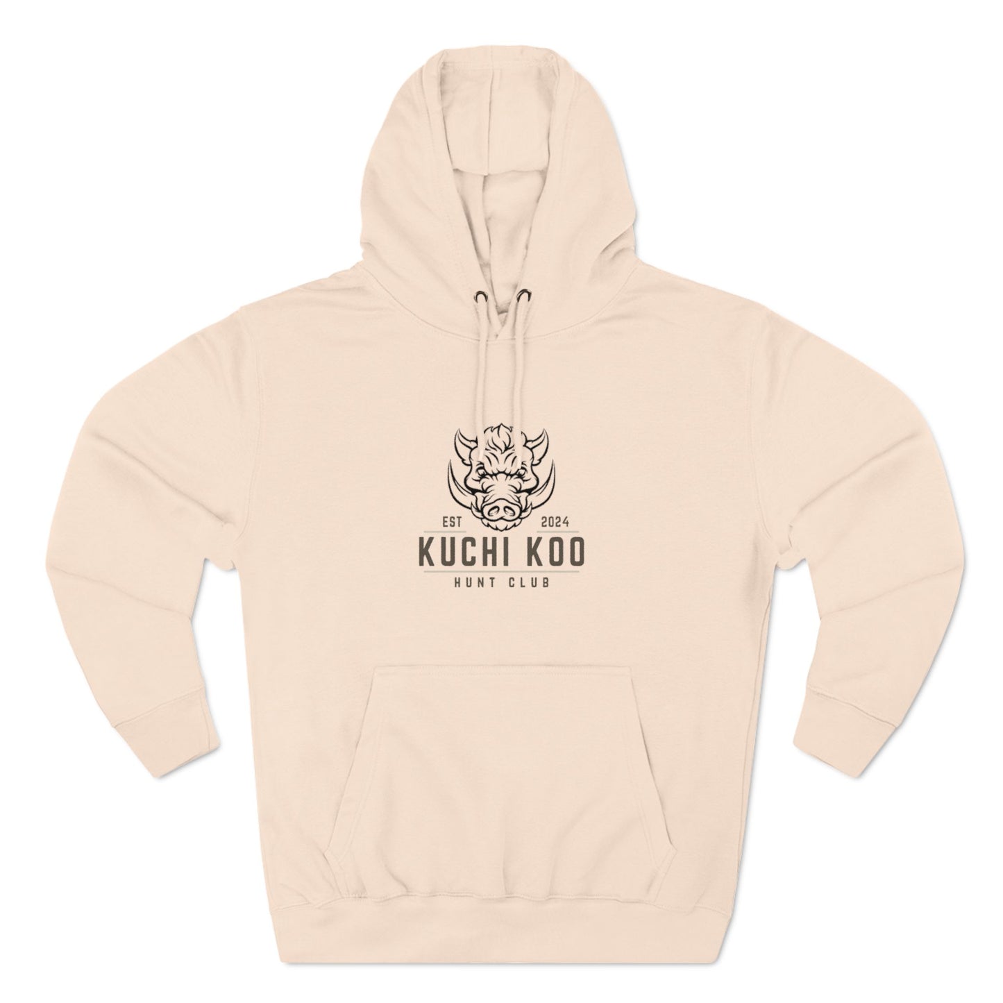 Kuchi Koo Hunt Club Fleece Hoodie - Stylish & Cozy Black Sweatshirt