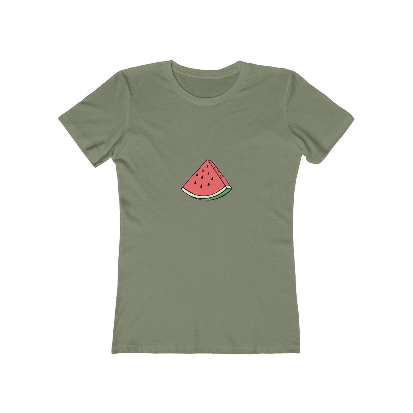 Watermelon Graphic Boyfriend Tee for Women - Casual Summer Style