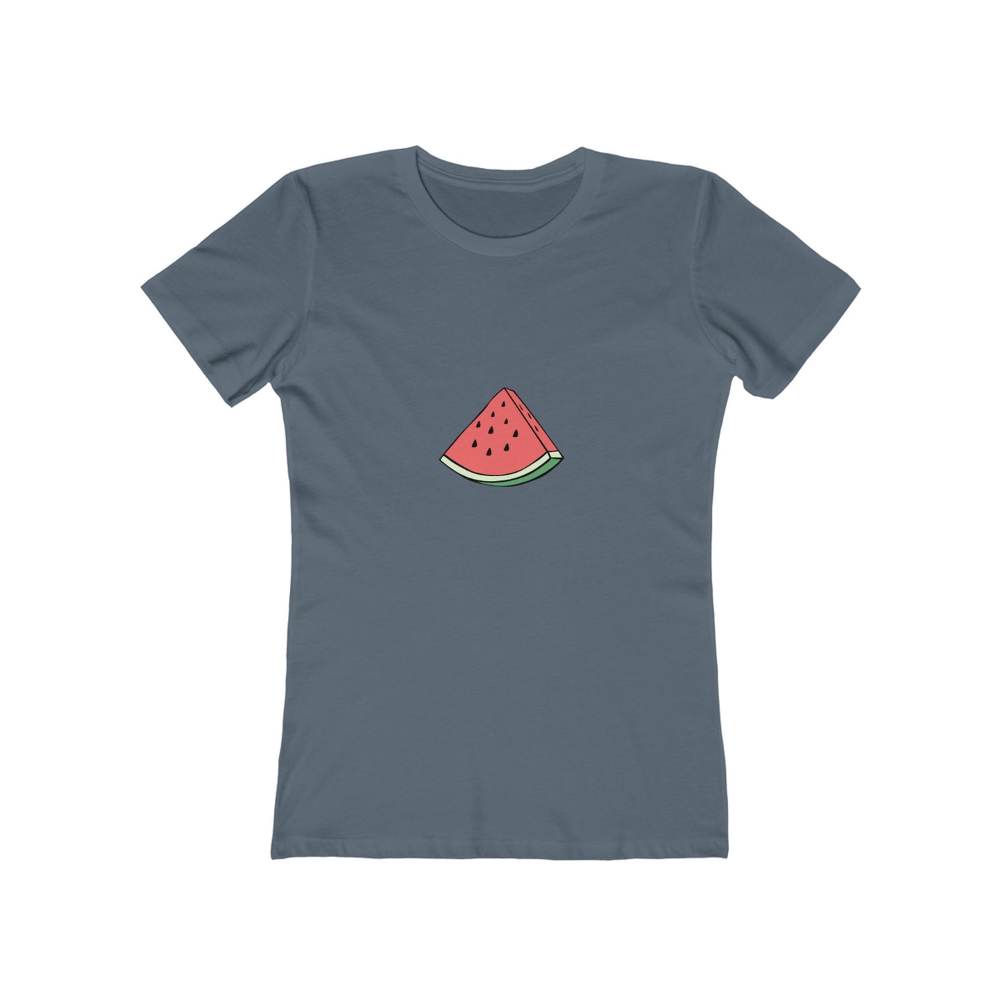Watermelon Graphic Boyfriend Tee for Women - Casual Summer Style