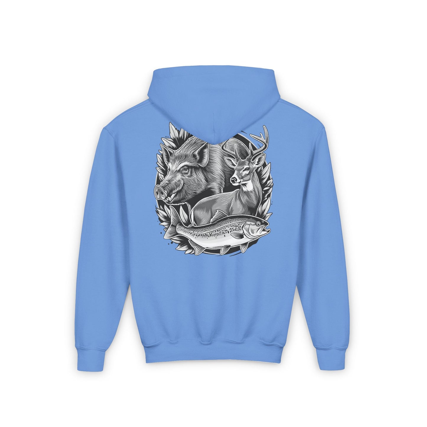 Outdoor Adventure Youth Hoodie - Nature Wildlife Design