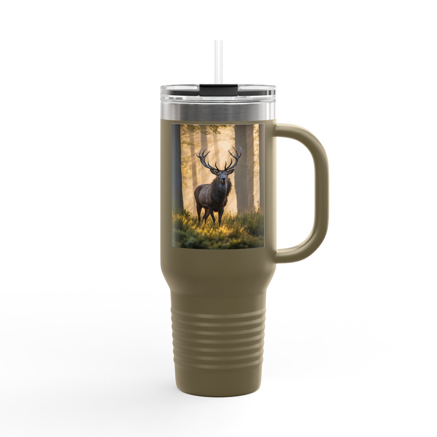 Wildlife Insulated Travel Mug - 40oz with Deer Design