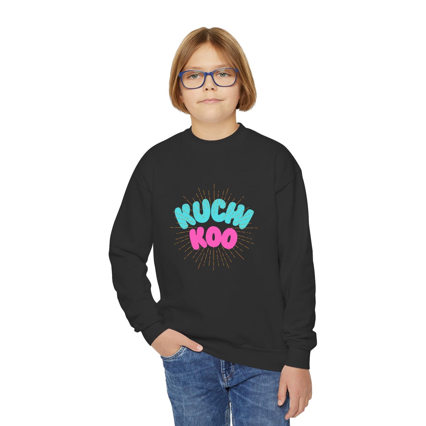 Youth Crewneck Sweatshirt - "Kucha Koo" Fun Graphic for Kids