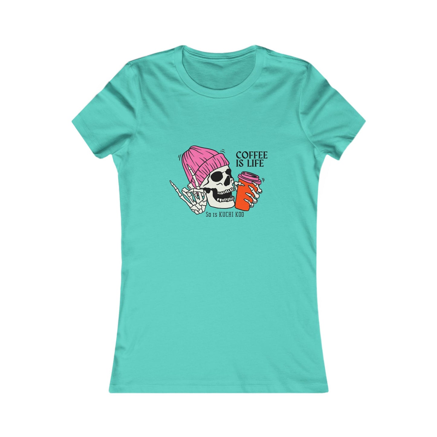 Coffee is Life Women's Tee - Funny Skull Graphic T-Shirt
