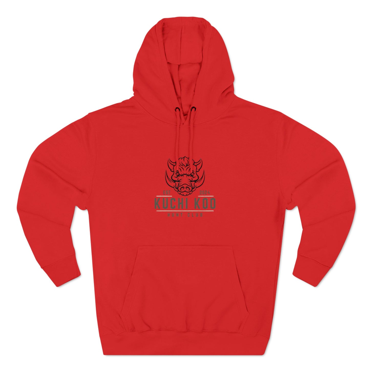 Kuchi Koo Hunt Club Fleece Hoodie - Stylish & Cozy Black Sweatshirt