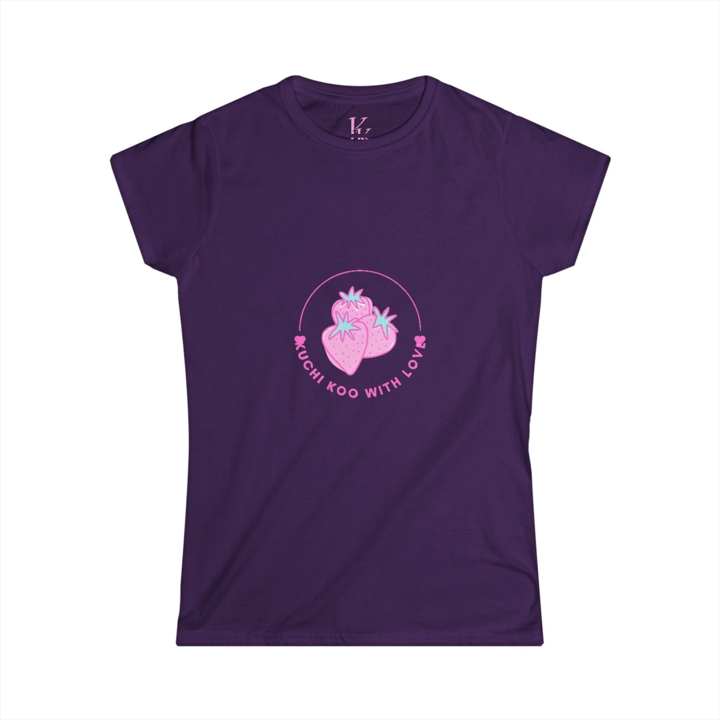 Cute Strawberry Women's Softstyle Tee - "Much Koo With Love"
