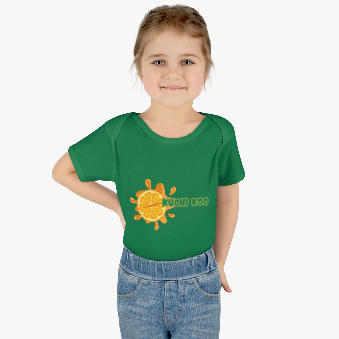 Kuchi Koo Citrus Infant Bodysuit - Cute Baby Rib Onesie
