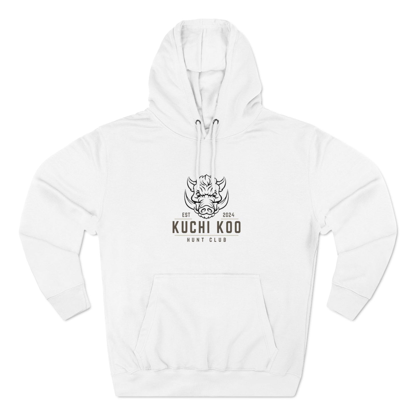 Kuchi Koo Hunt Club Fleece Hoodie - Stylish & Cozy Black Sweatshirt