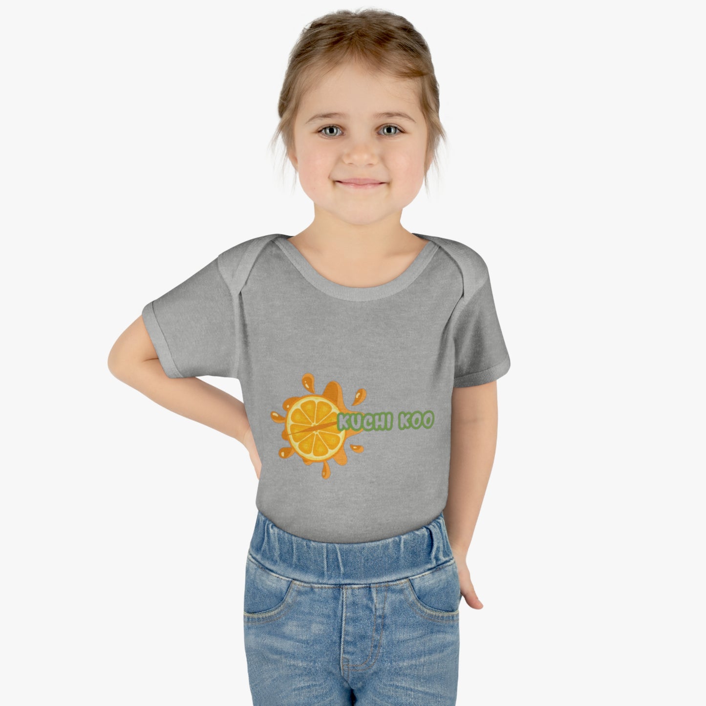 Kuchi Koo Citrus Infant Bodysuit - Cute Baby Rib Onesie