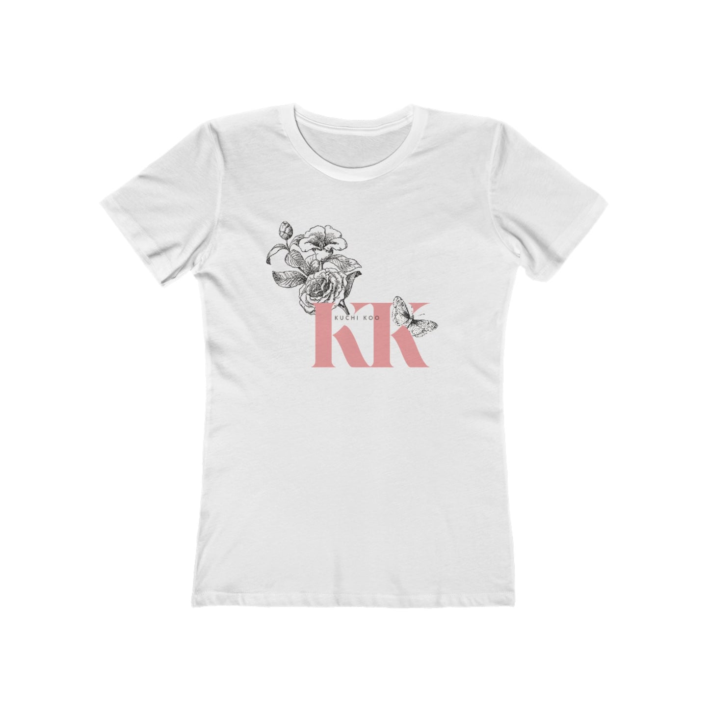 Floral Butterfly Women's Boyfriend Tee - Stylish & Comfortable Graphic Shirt