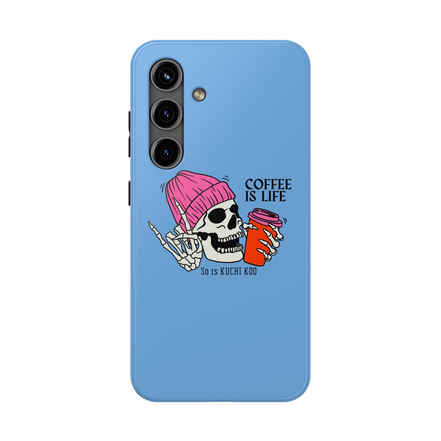 Coffee is Life Tough Phone Case - Skull Design for Coffee Lovers