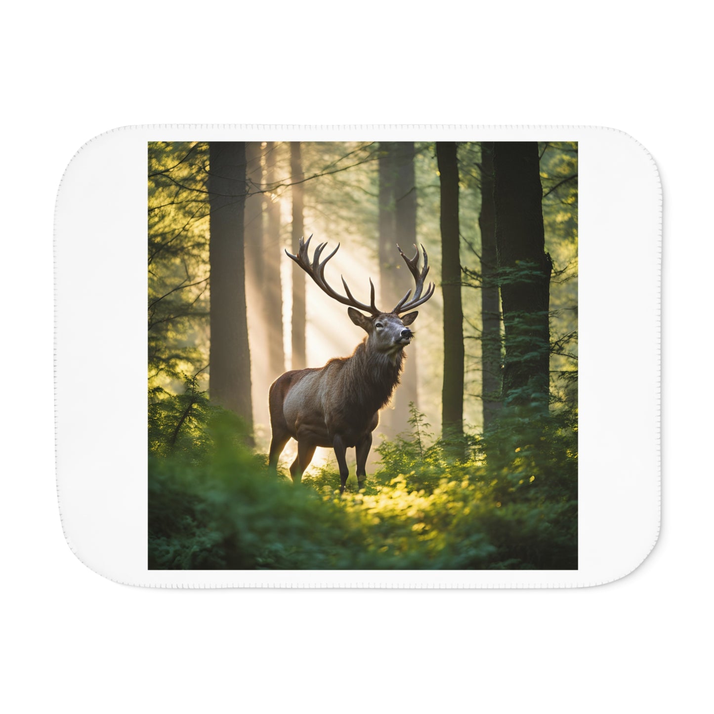 Cozy Sherpa Blanket with Majestic Deer Design - Ideal for Home Decor and Gift
