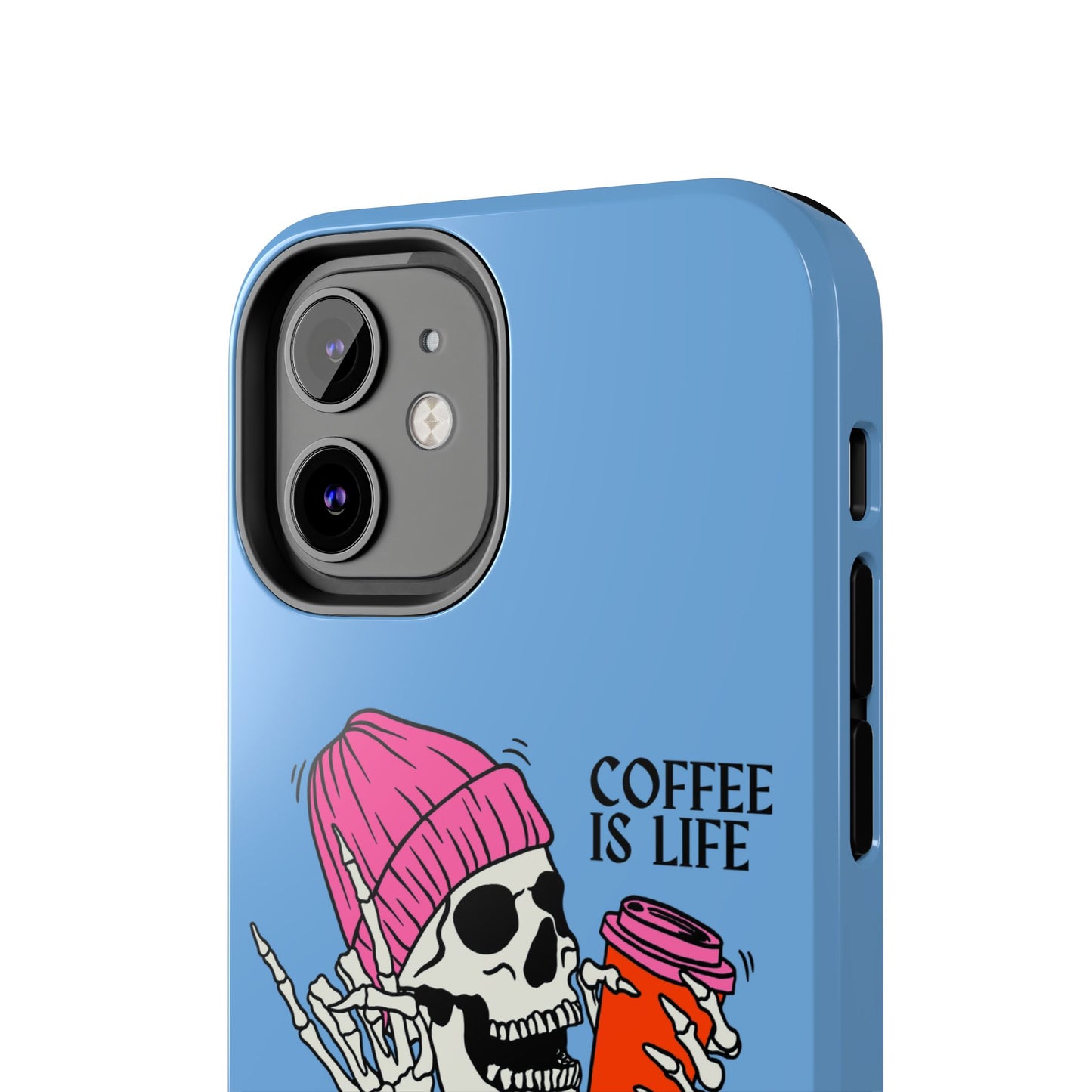 Coffee is Life Tough Phone Case - Skull Design for Coffee Lovers