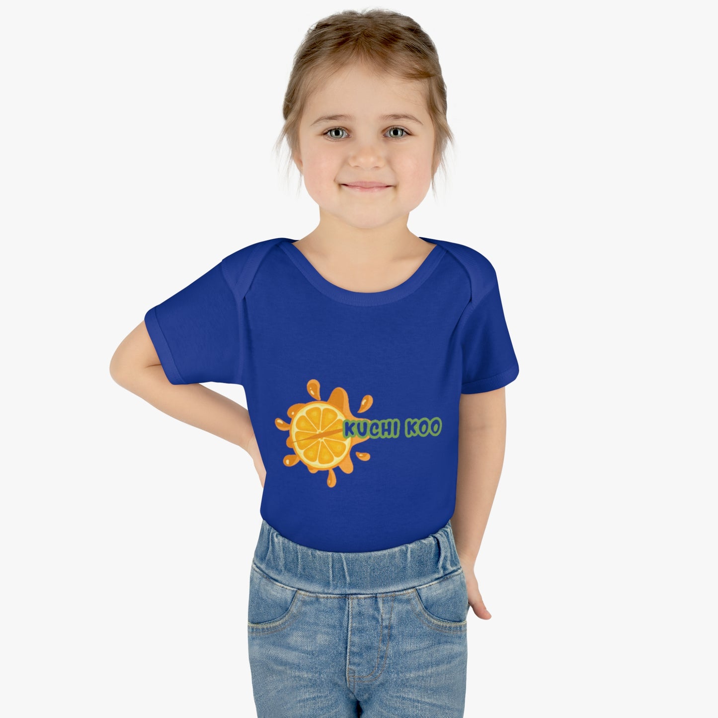 Kuchi Koo Citrus Infant Bodysuit - Cute Baby Rib Onesie