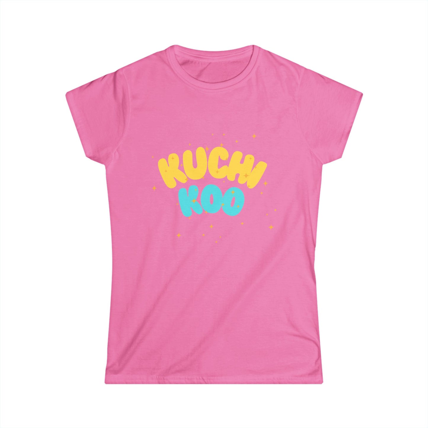 KUCHI KOO Women's Softstyle Tee - Playful Graphic T-Shirt for Everyday Wear