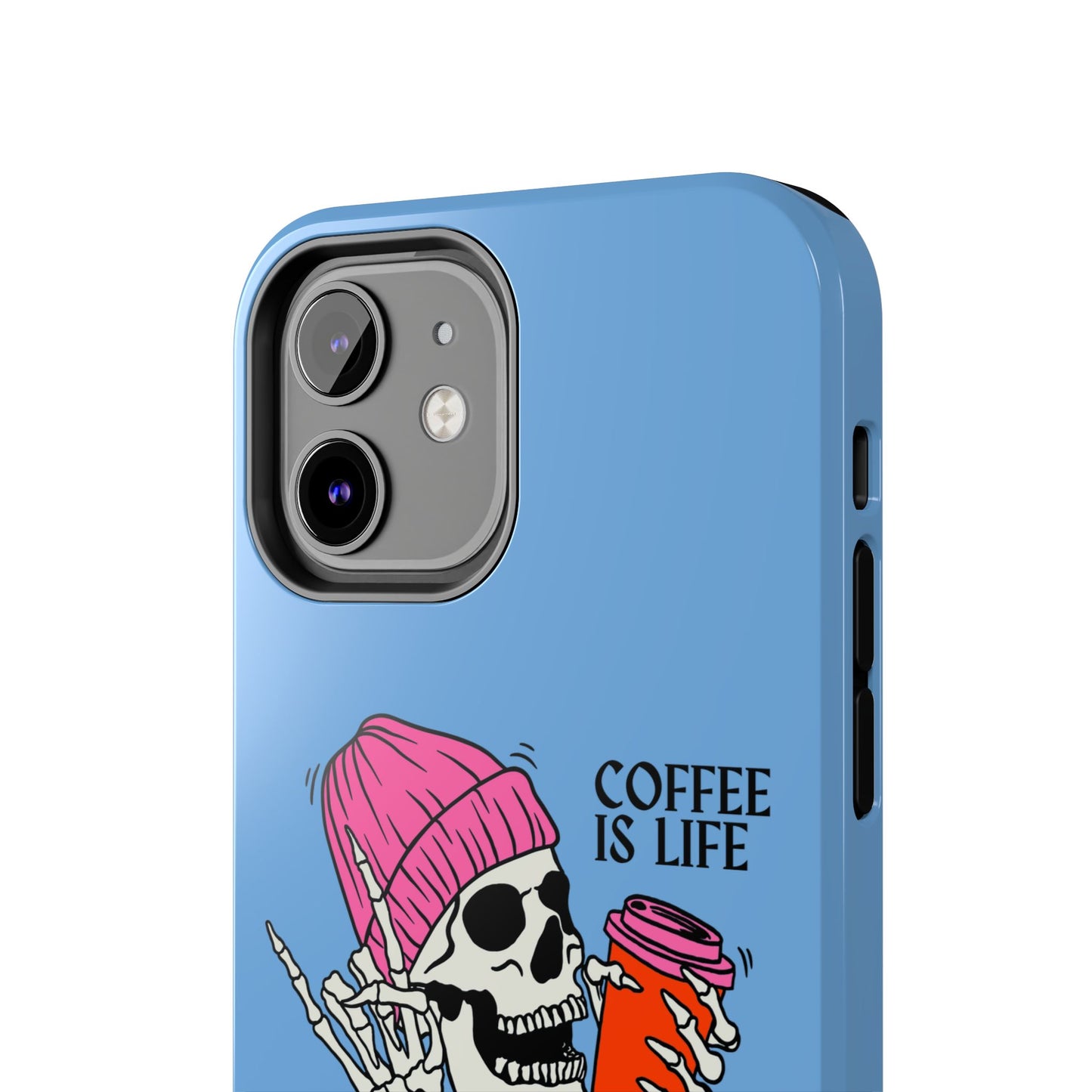 Coffee is Life Tough Phone Case - Skull Design for Coffee Lovers