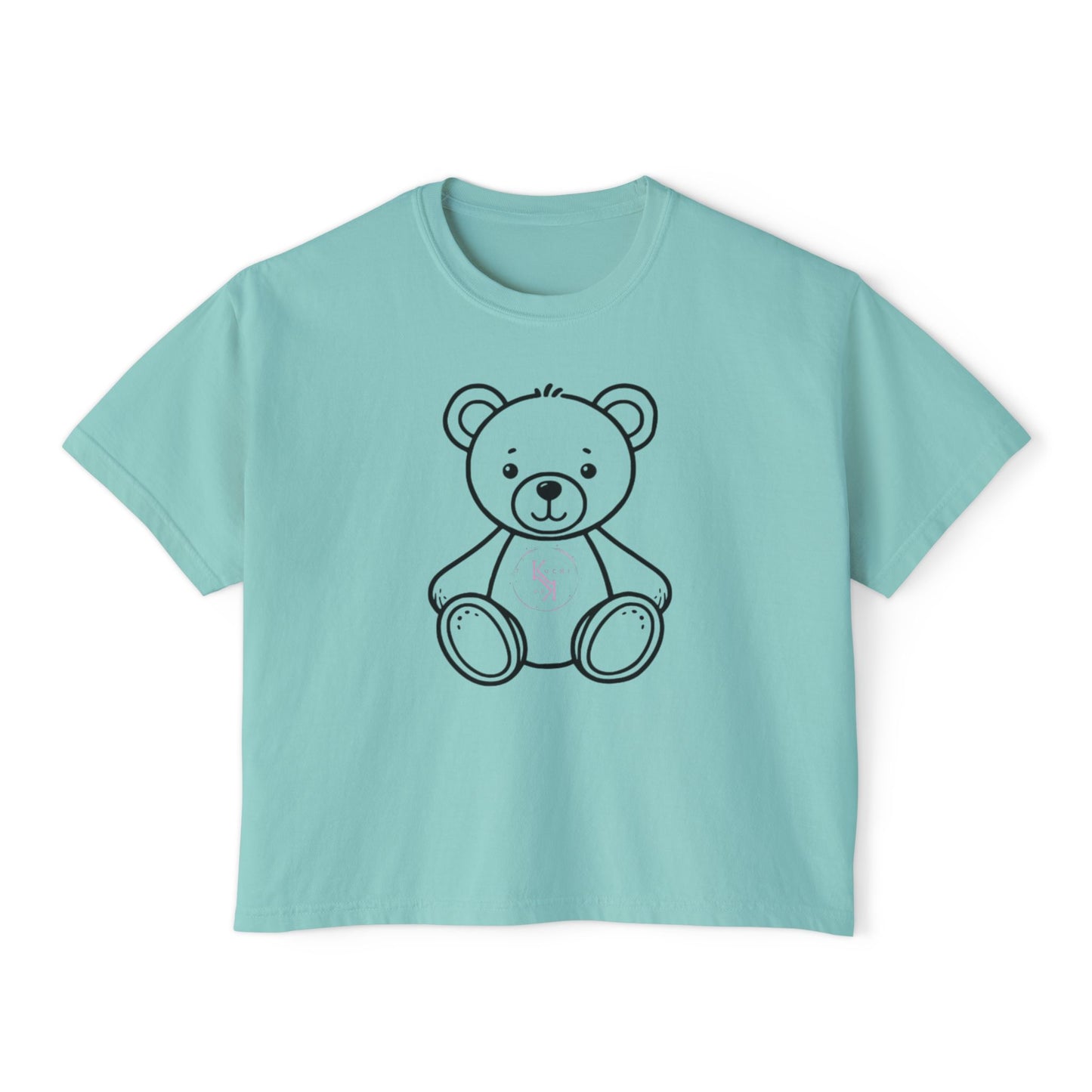 Cute Bear Women's Boxy Tee - Perfect for Casual Outings