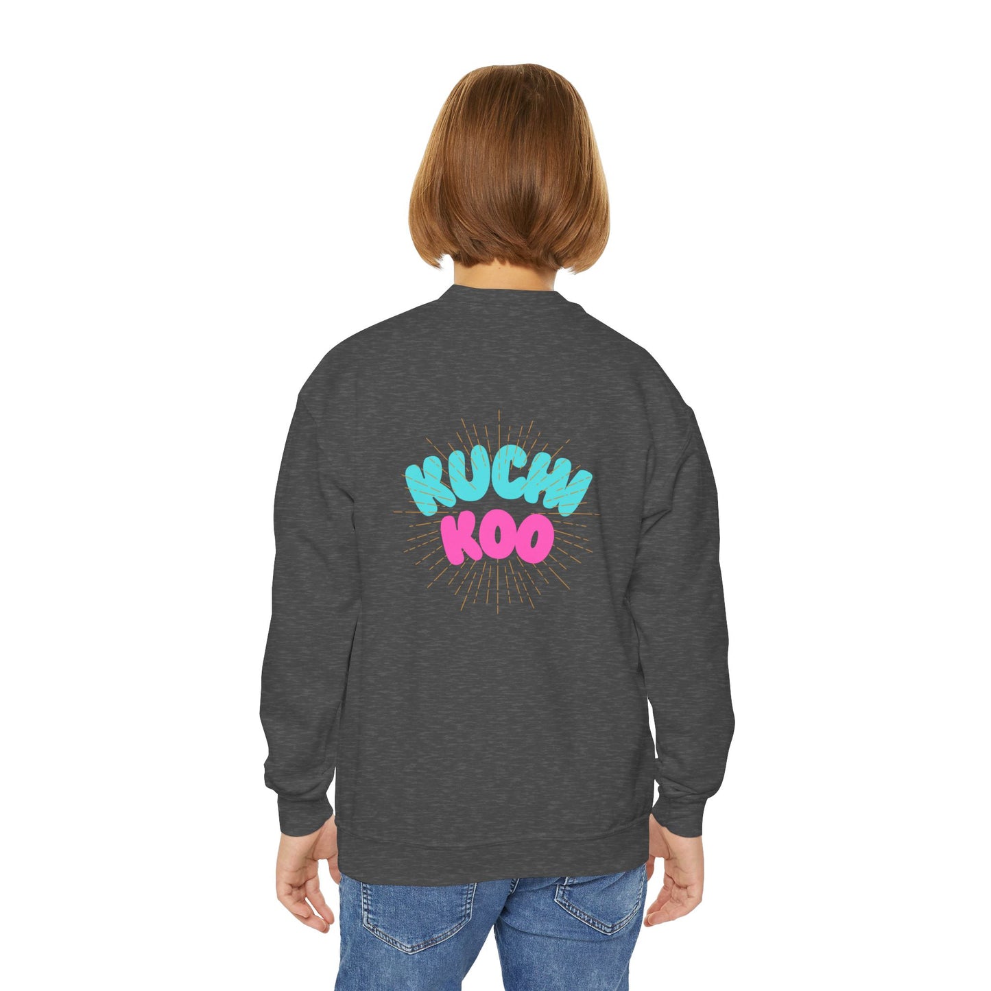 Youth Crewneck Sweatshirt - "Kucha Koo" Fun Graphic for Kids