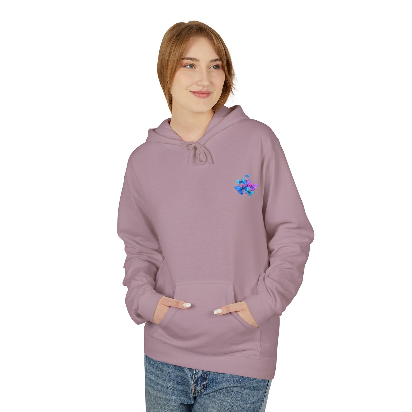Butterfly Dreams Hoodie – Softstyle Fleece, Colorful & Vibrant Design