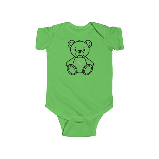 Cute Toddler Bear Bodysuit - Adorable Green Baby Outfit for Newborns