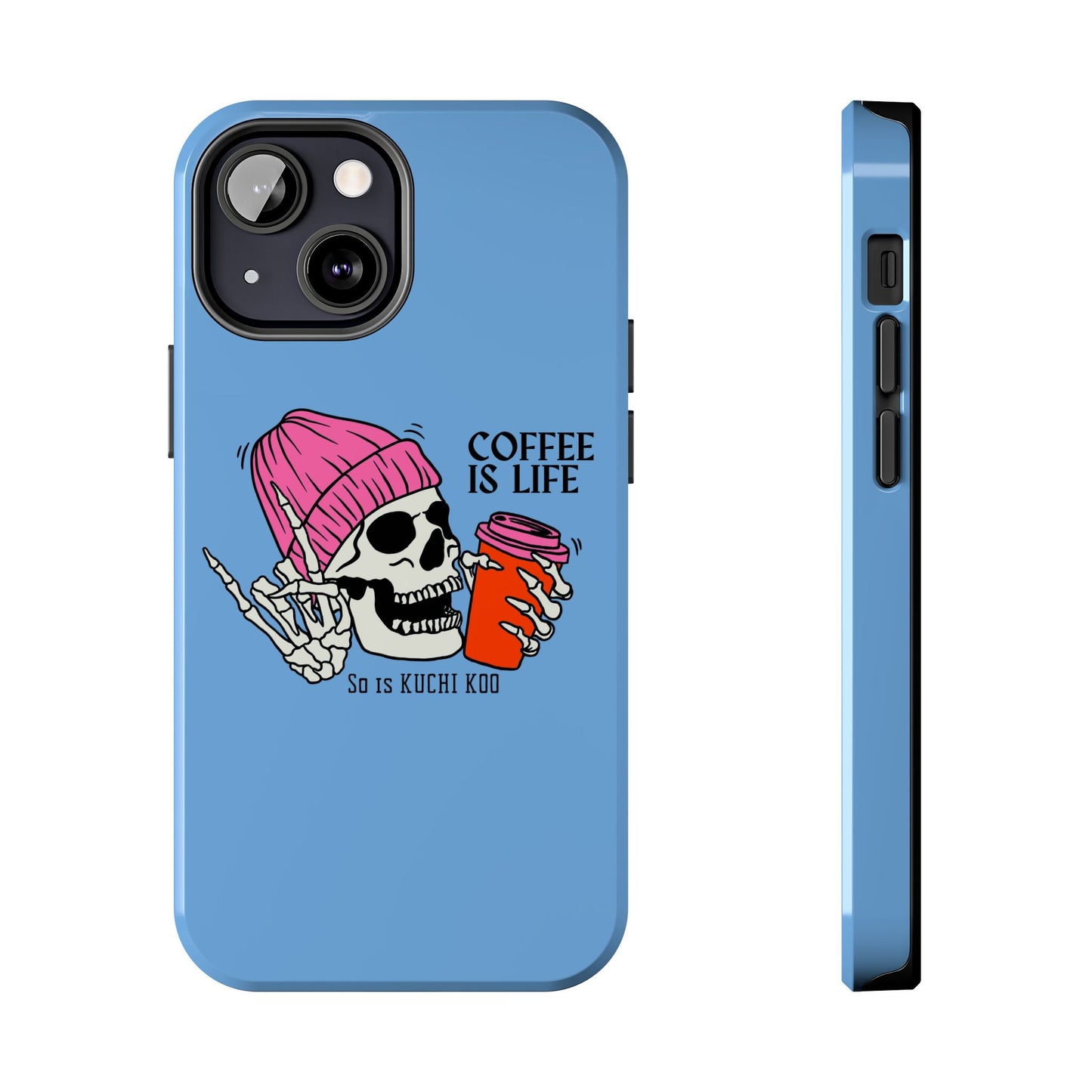 Coffee is Life Tough Phone Case - Skull Design for Coffee Lovers