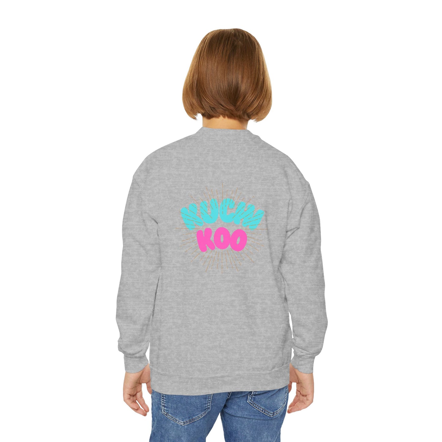 Youth Crewneck Sweatshirt - "Kucha Koo" Fun Graphic for Kids