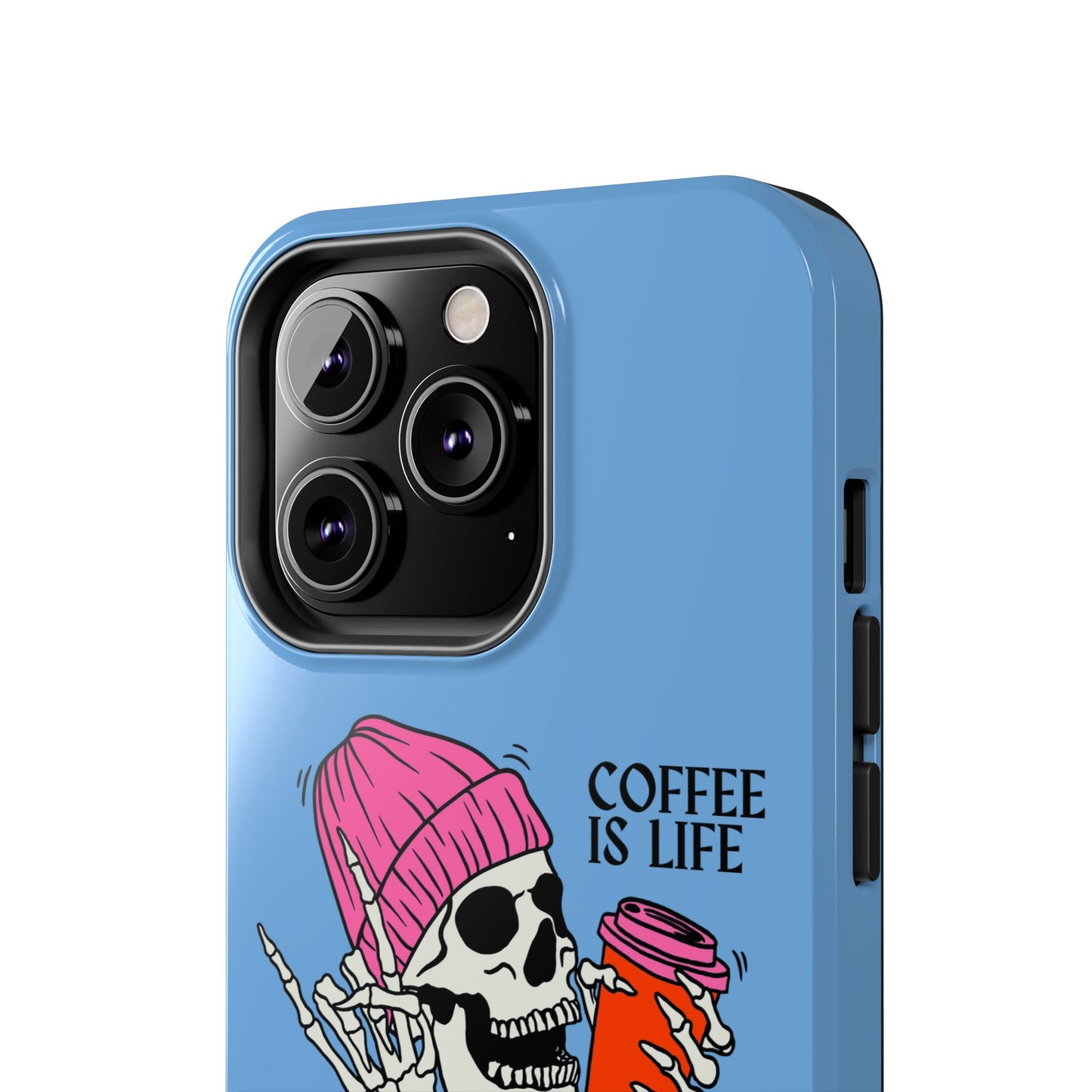 Coffee is Life Tough Phone Case - Skull Design for Coffee Lovers