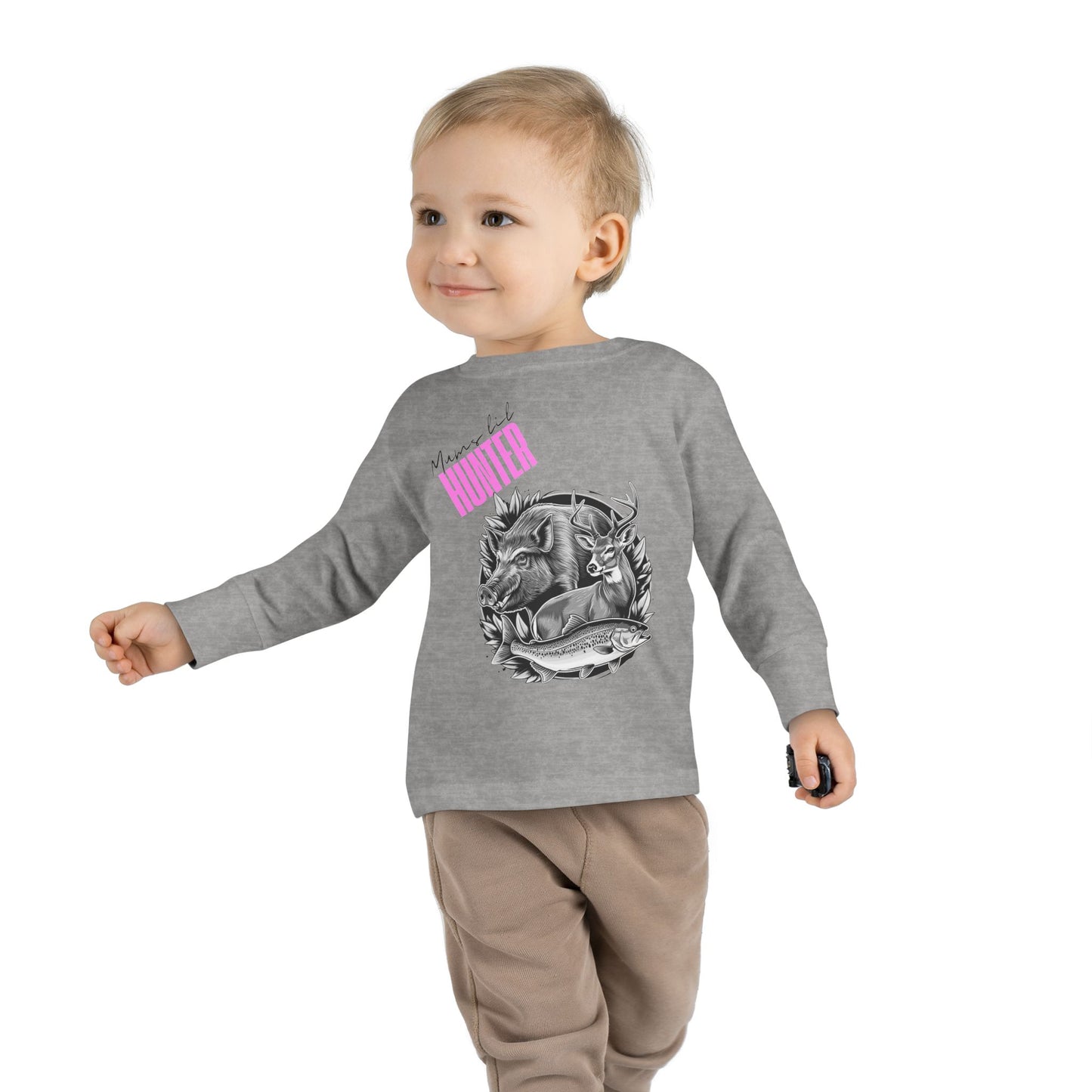 Toddler Long Sleeve Tee - Mini Hunter Graphic T-Shirt