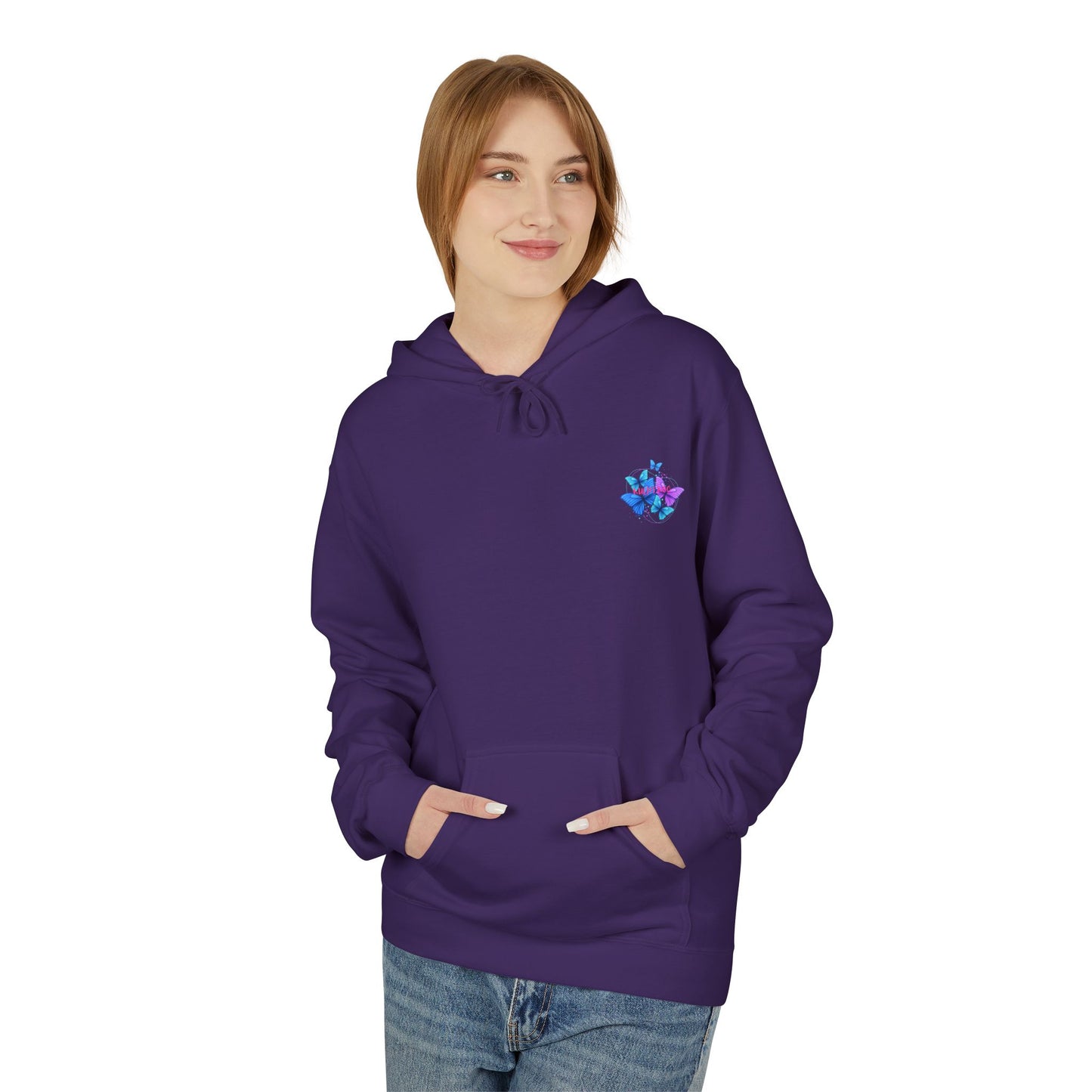 Butterfly Dreams Hoodie – Softstyle Fleece, Colorful & Vibrant Design