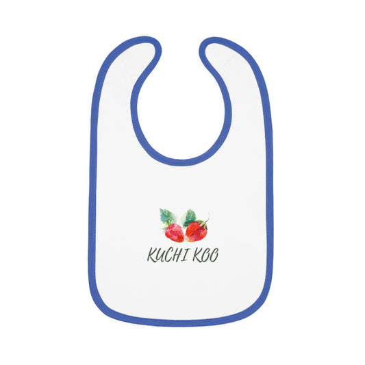 Kuchi Kbo Baby Bib - Cute Contrast Trim Feeding Bib for Infants