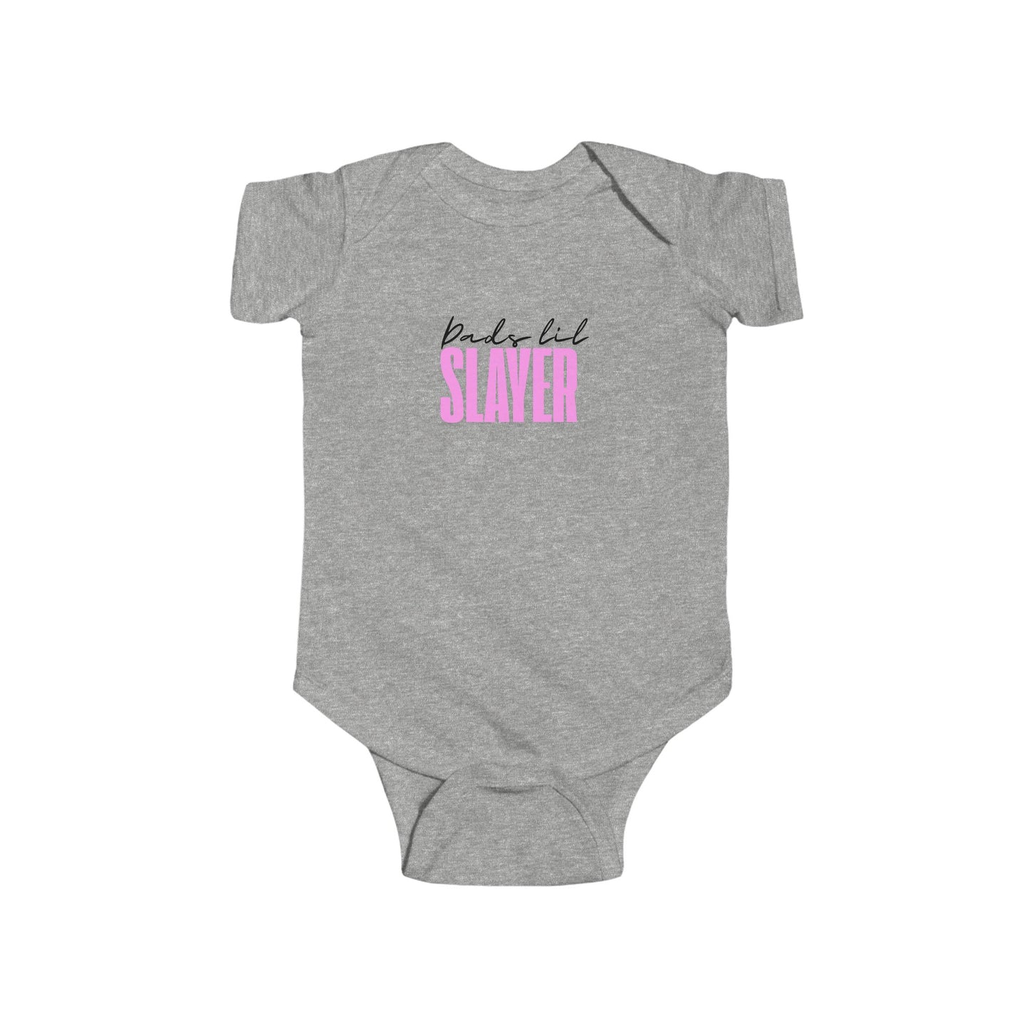 Cute Infant Bodysuit with 'Dude Lil Slayer' Design - Perfect for New Parents & Baby Celebrations