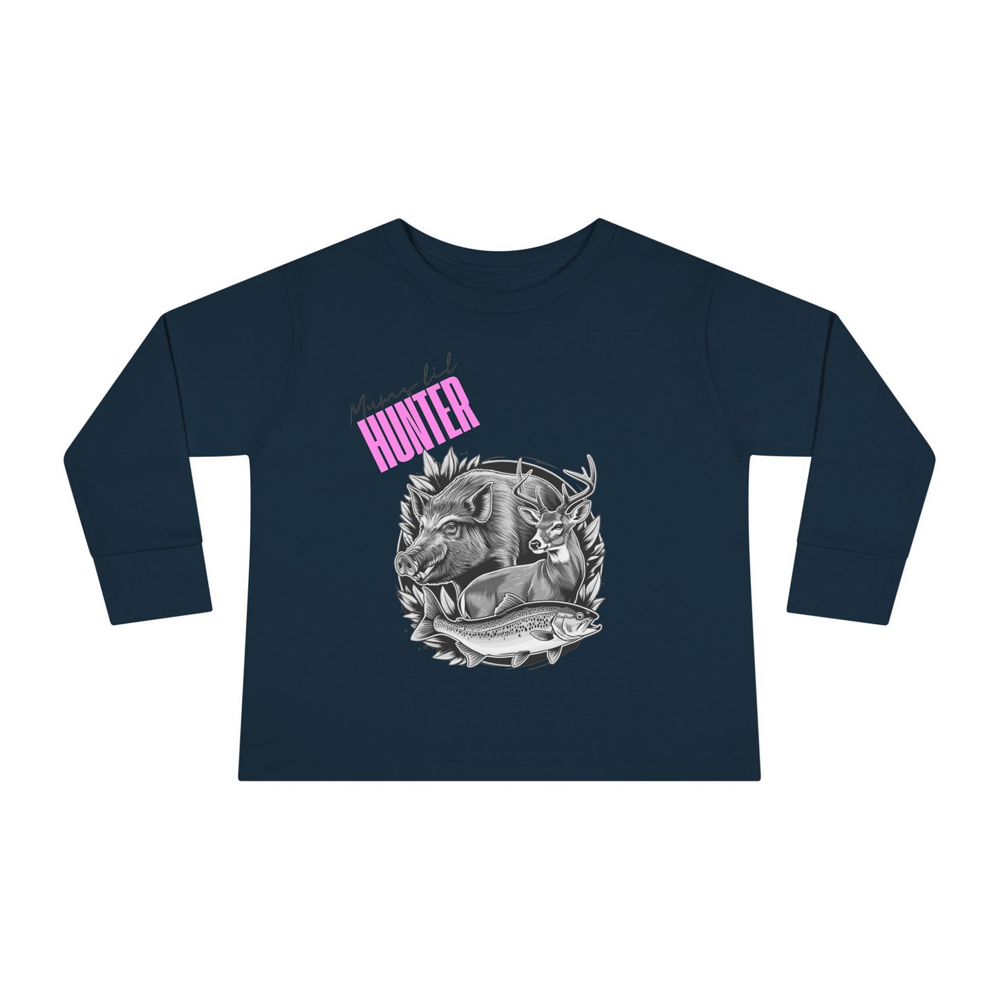Toddler Long Sleeve Tee - Mini Hunter Graphic T-Shirt