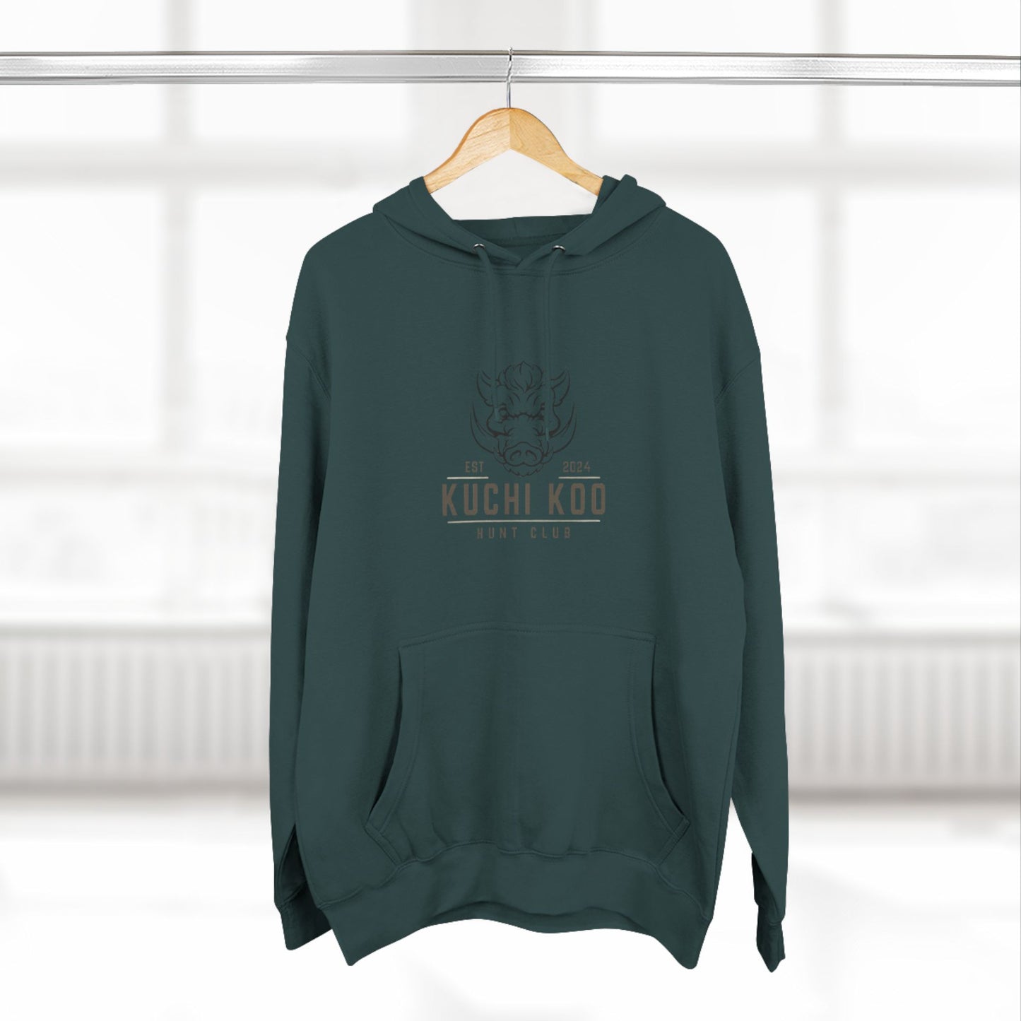 Kuchi Koo Hunt Club Fleece Hoodie - Stylish & Cozy Black Sweatshirt