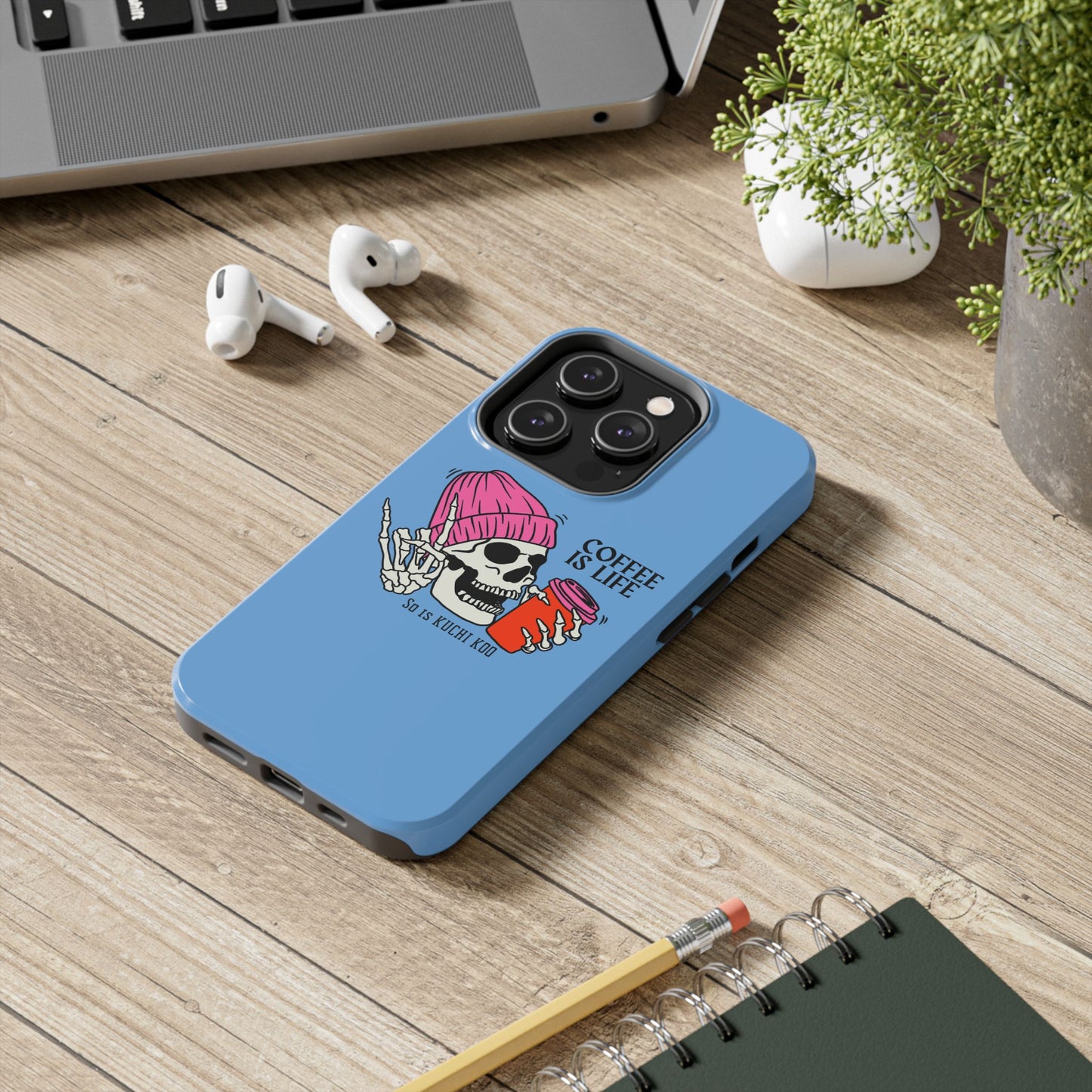 Coffee is Life Tough Phone Case - Skull Design for Coffee Lovers