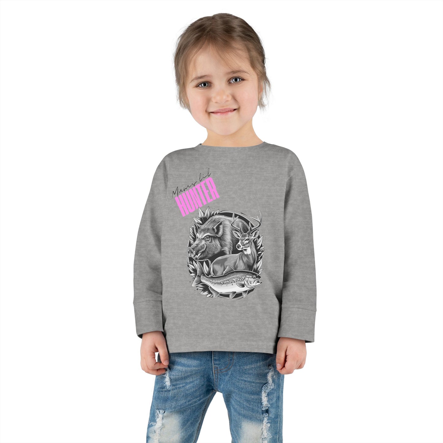 Toddler Long Sleeve Tee - Mini Hunter Graphic T-Shirt