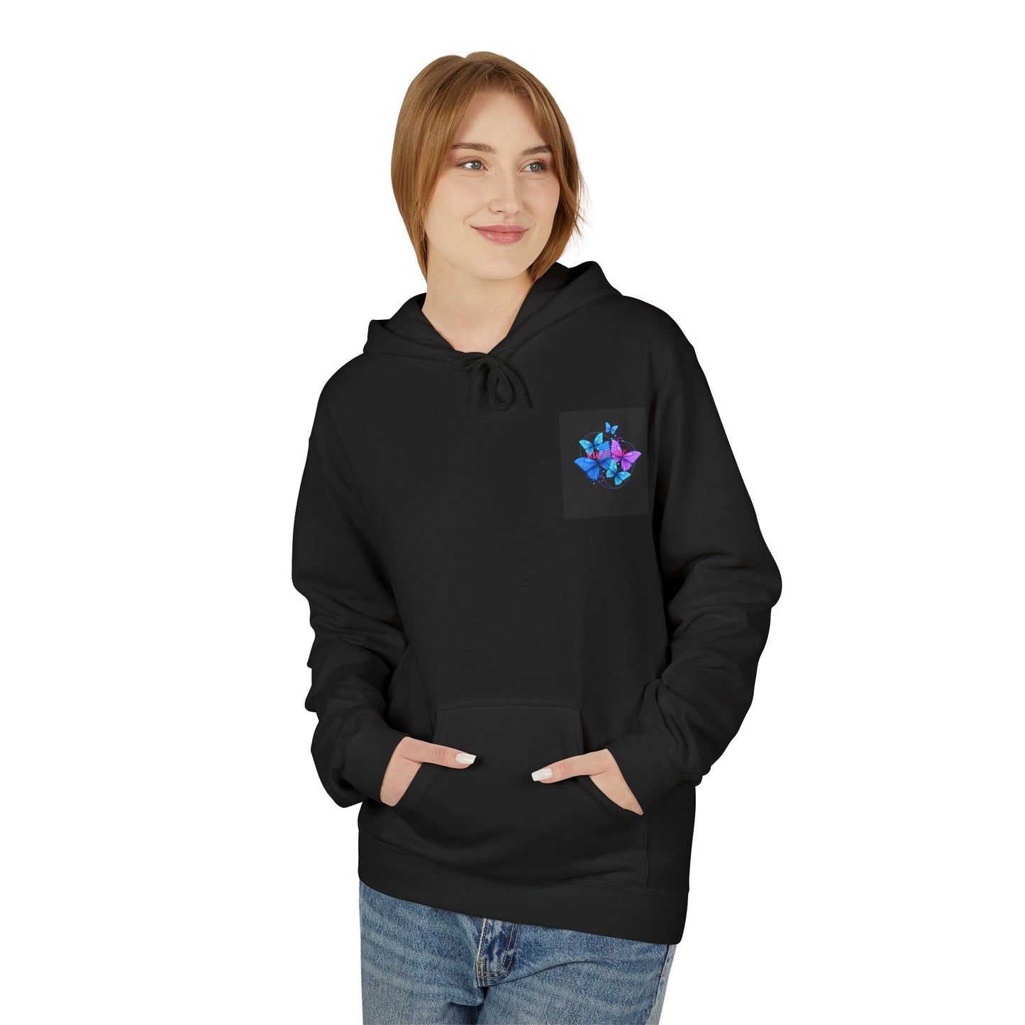 Butterfly Dreams Hoodie – Softstyle Fleece, Colorful & Vibrant Design