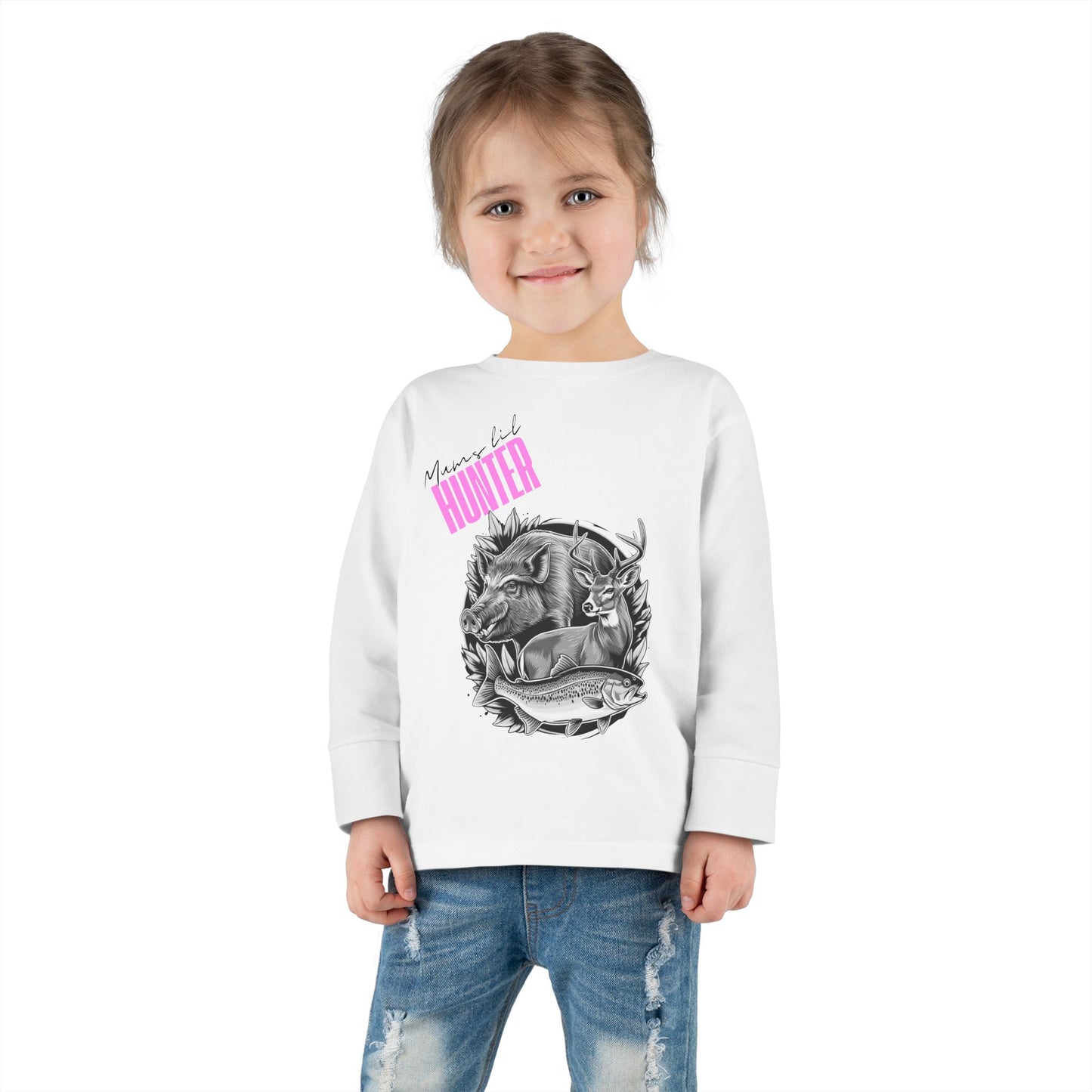 Toddler Long Sleeve Tee - Mini Hunter Graphic T-Shirt