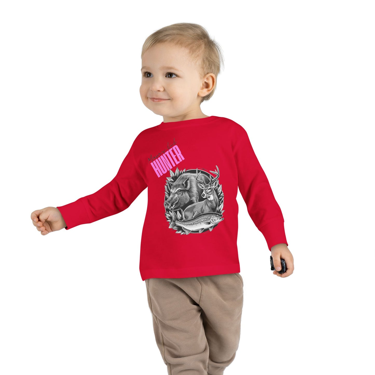 Toddler Long Sleeve Tee - Mini Hunter Graphic T-Shirt